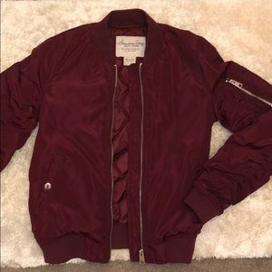 Maroon Bomber Jacket